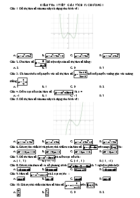 Kiểm tra 1 tiết Giải tích 12 chương 1
